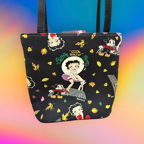 Betty Boop - "Cool Breeze" - Canvas Shoulder Bag Purse Vintage - Picture 2 of 9